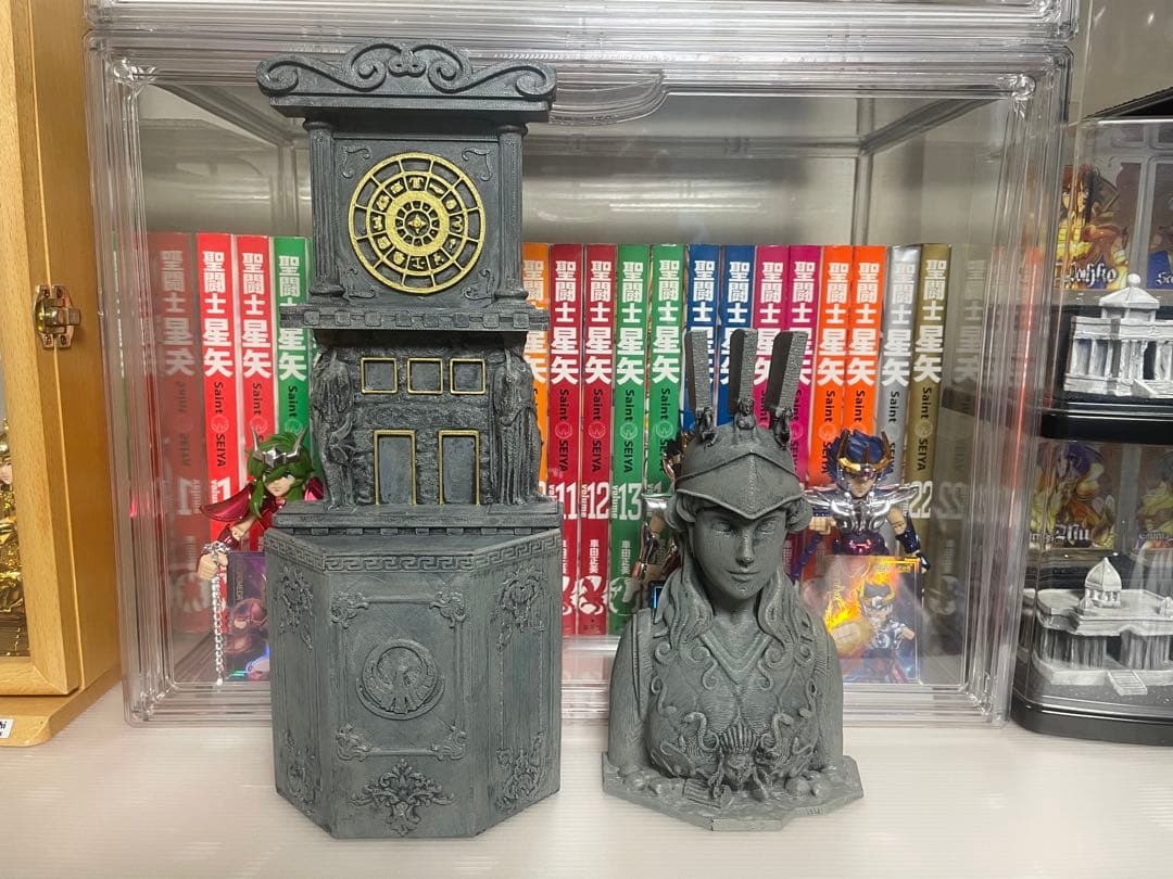 聖闘士星矢 アテナ像胸像 火時計 台座付き 海外製 聖闘士聖衣神話EX