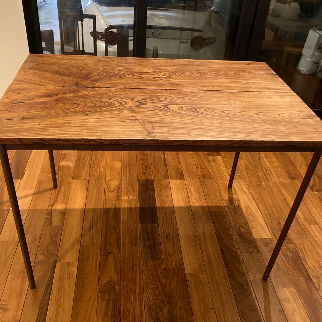 古材ダイニングテーブル　アンティーク やっほ京都 ケヤキ