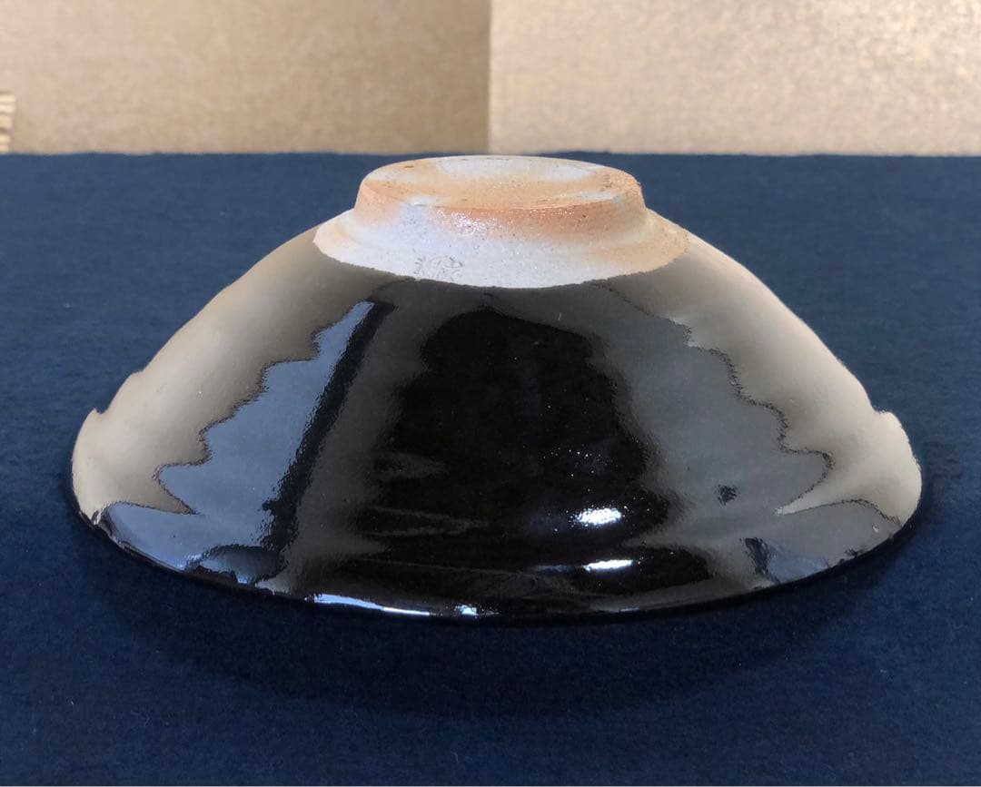 割引❗️《R》茶道具 木の葉天目釉 茶碗 木村盛和作 陶歴書 共箱250922あ3