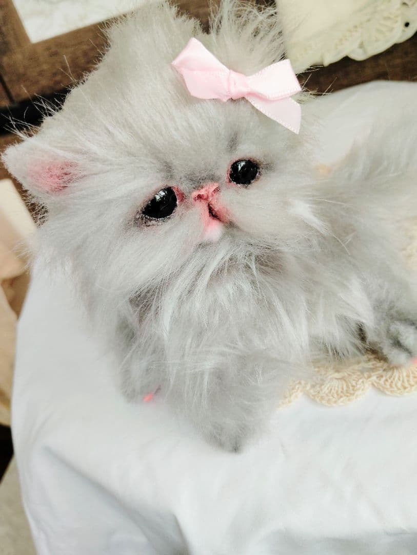 エキゾチックロングヘア♡子猫のリンちゃん♡アートドール♡ぬいぐるみ♡