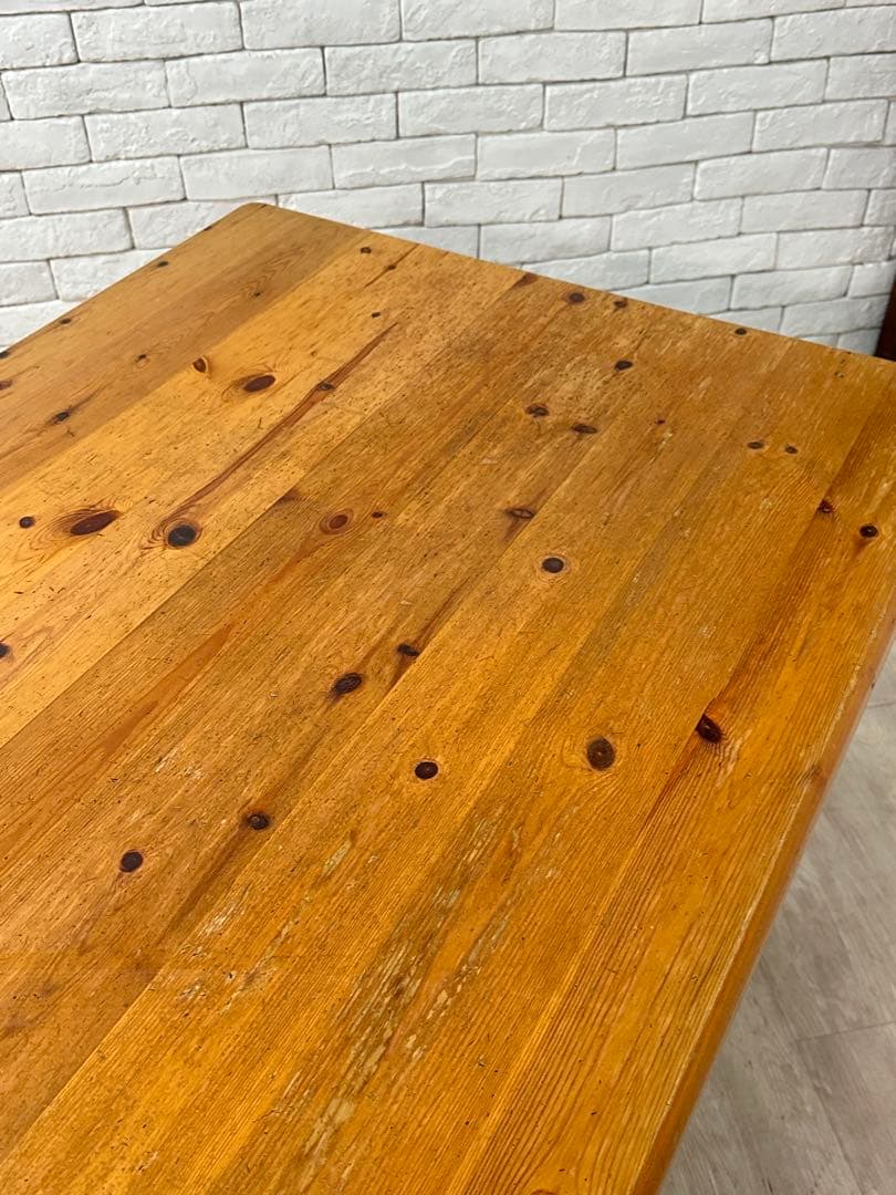 【東京都内23区配送無料】アンティーク　ダイニング　テーブル　木製　机　作業台