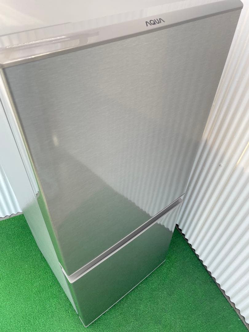 837 アクア ブラッシュシルバー2ドア冷蔵庫 一人暮らし 単身 大容量冷凍室