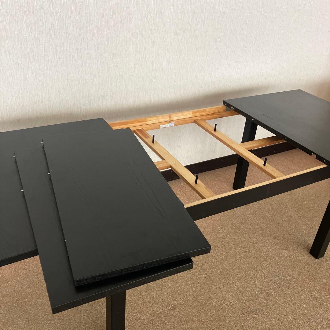 IKEA イケア　伸長式ダイニングテーブル　BJURSTA ブラック　③