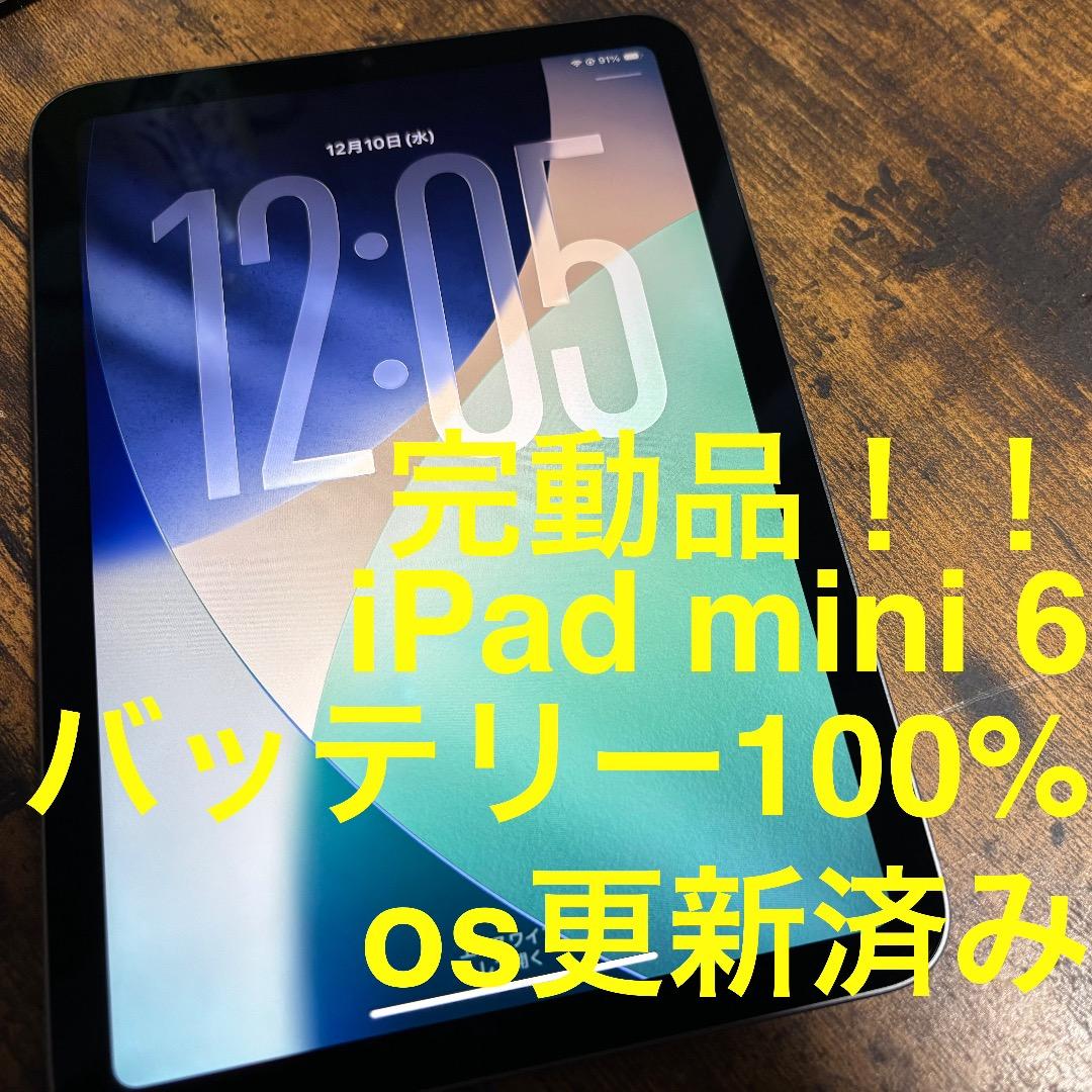 [バッテリー100% 最新os 完動品！] iPad mini 6 第6世代