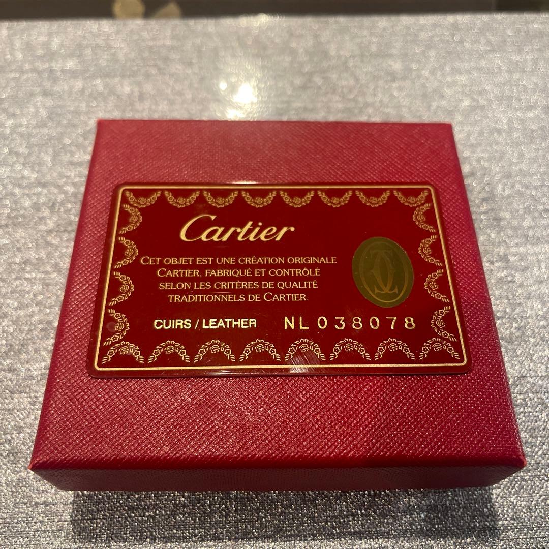 【美品】Cartier 小銭入れ ダークレッド ケース