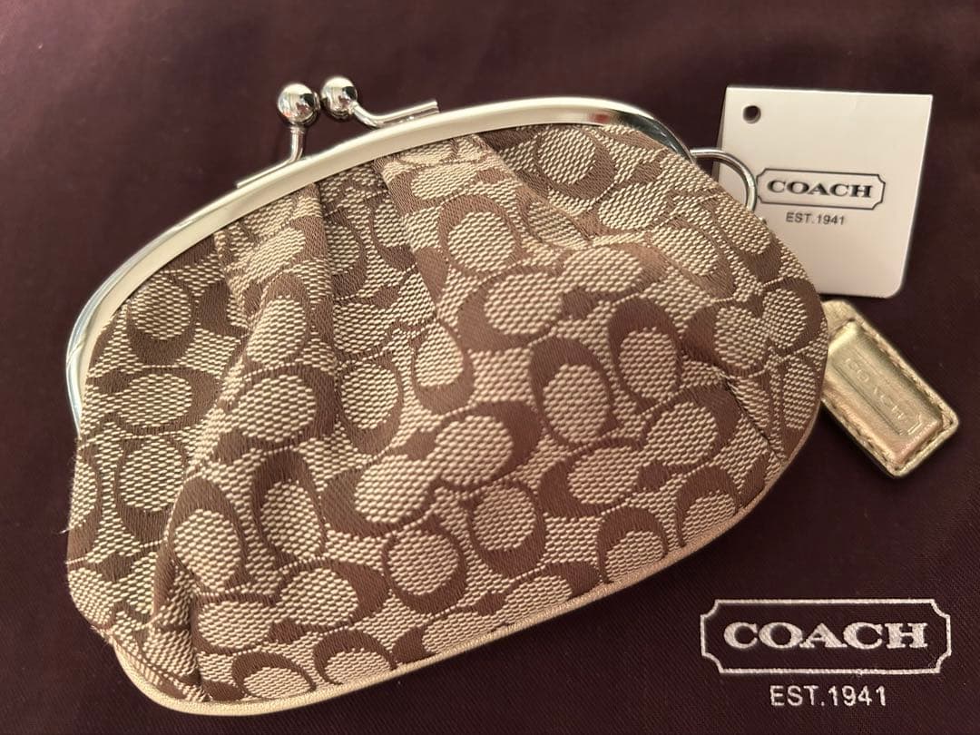 【希少】【レア】COACH モノグラム がまぐち型♡コーチ財布　ケース