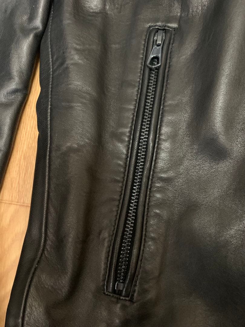 ジャックローズ 羊革 シングル ライダース ジャケット　ブラック　5