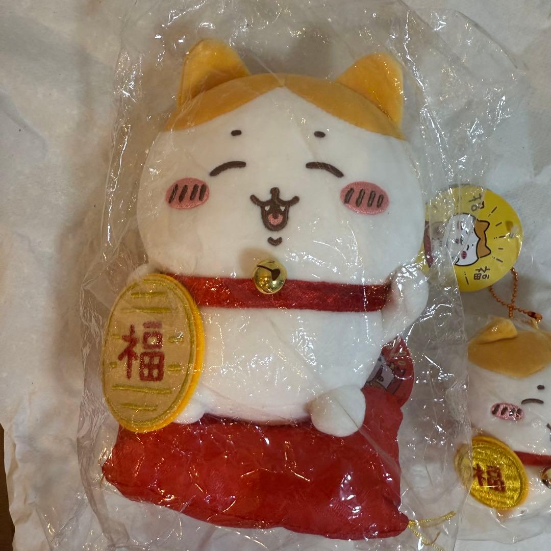 本日再出品予定 新品未開封 タグ付き 招福ハチワレ ぬいぐるみS マスコット