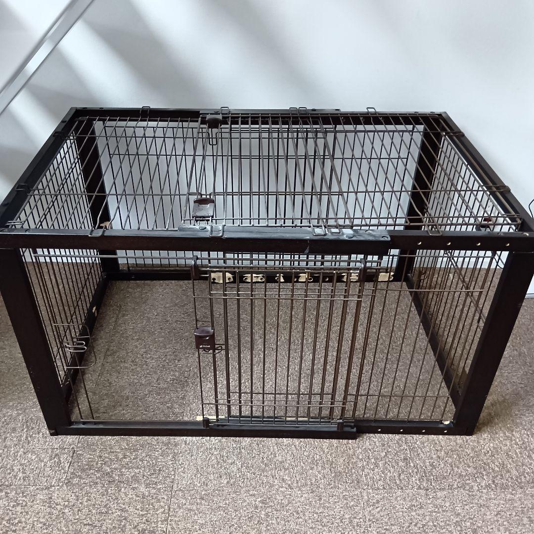 【室内のみ利用】リッチェル 木製ペットサークル／ダークブラウン