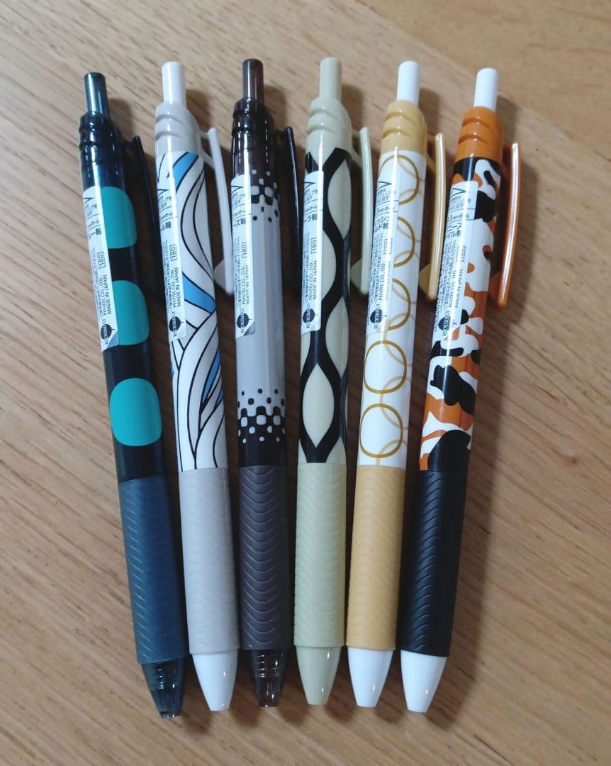 エナージェル　エス　ボールペン　0.3mm　限定　猫柄　6本　コンプリートセット