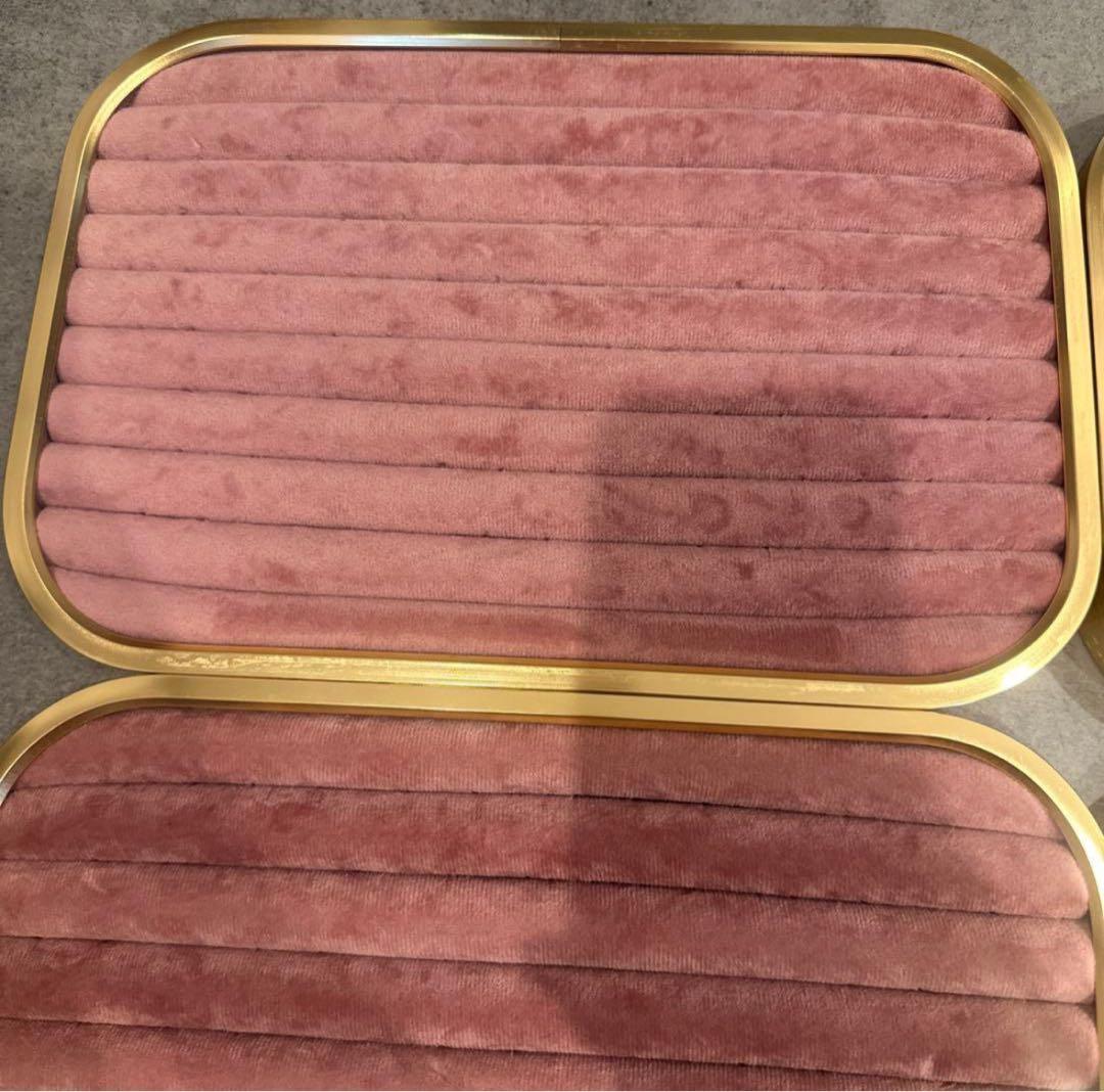 ピンク ベロア トレイ 7枚セット 什器 リングケース リングトレイ