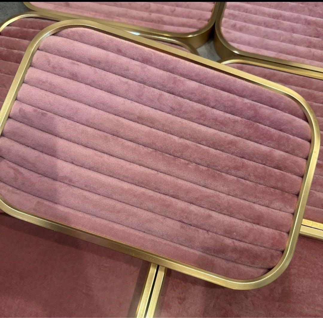 ピンク ベロア トレイ 7枚セット 什器 リングケース リングトレイ