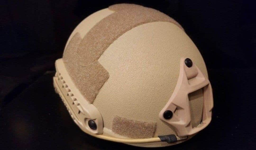 NIJ ⅢA(レベル3a)実物防弾ヘルメット サイズ:55㎝～62㎝、TAN