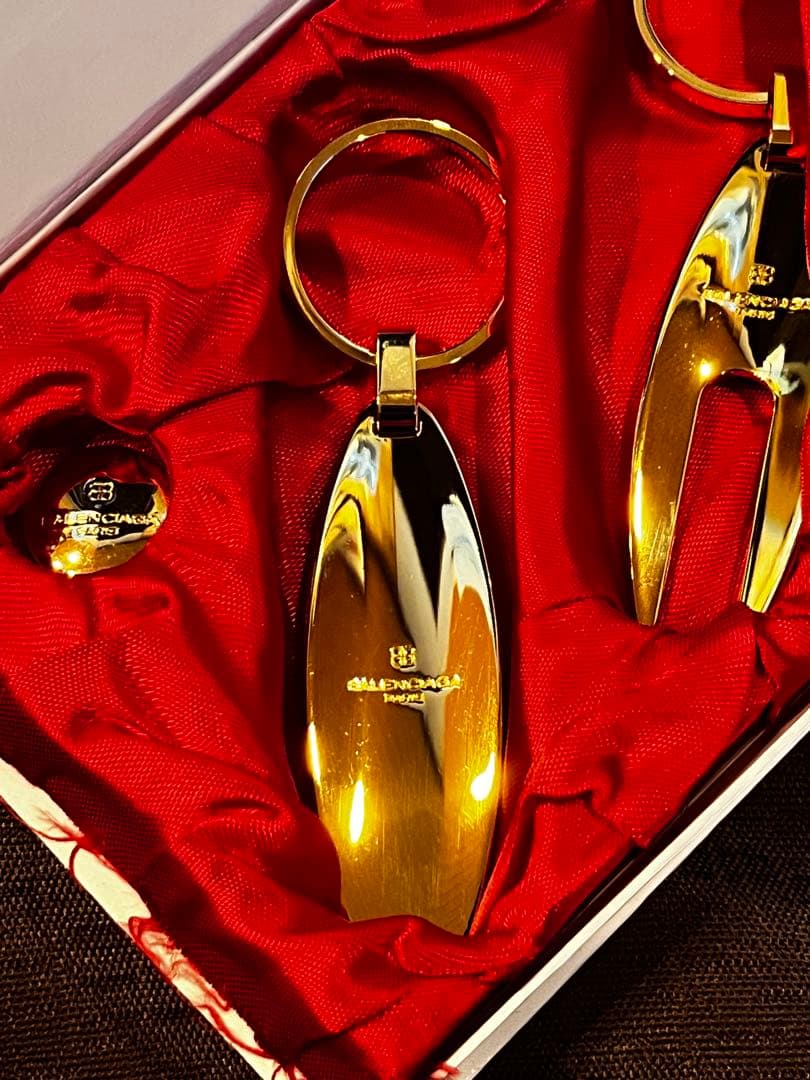 Balenciaga ゴールドキーホルダーセット