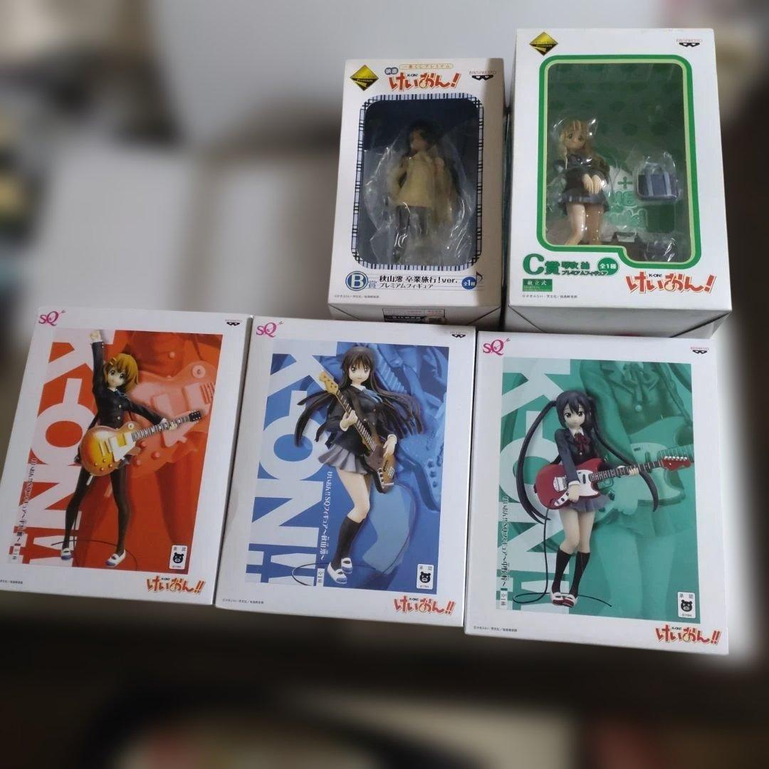 未開封　けいおん！SQ　一番くじプレミアム　フィギュア 5個まとめて