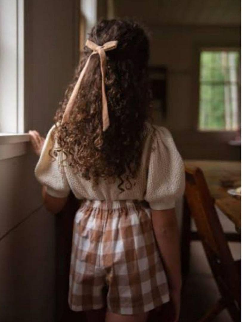 スカート SOOR PLOOM Olive skort gingam 6y