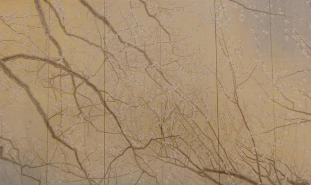 郷倉和子、【春日蜿々（白梅）】、希少な額装用画集より