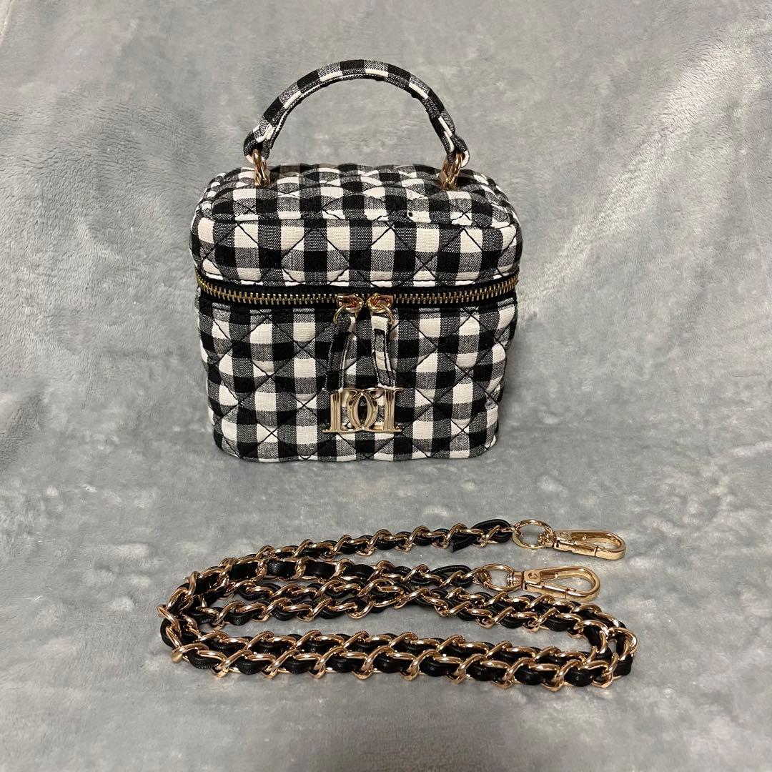 エル　　ダーリッチ バニティバッグ キルティングスクエアミニバッグ MIX