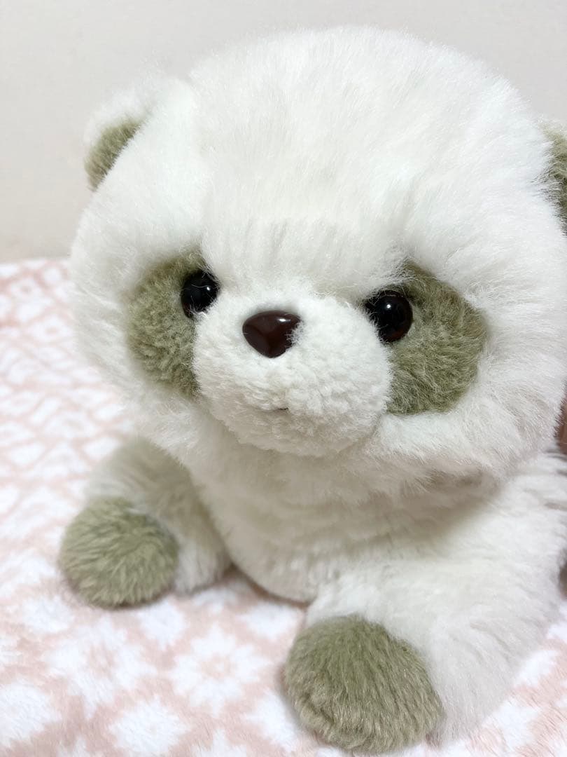 ぬいぐるみの三英 たぬき 昭和レトロ　あらいぐま　当時物　日本製