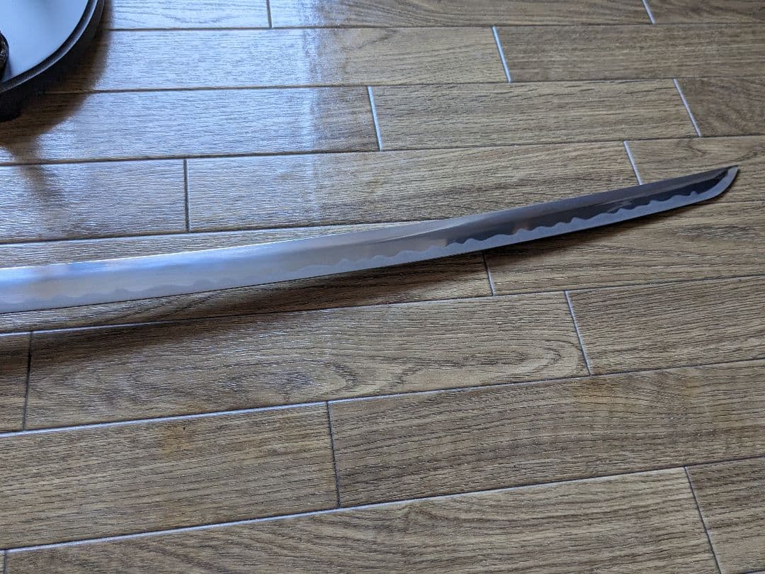 kanon模造刀 アルミ刀身 沖田総司拵 闇一文字　刀掛け 目釘抜き付属