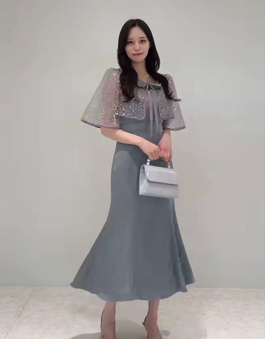 値下げ！leja スパンコールビジューボレロマーメイドワンピース成人式結婚式