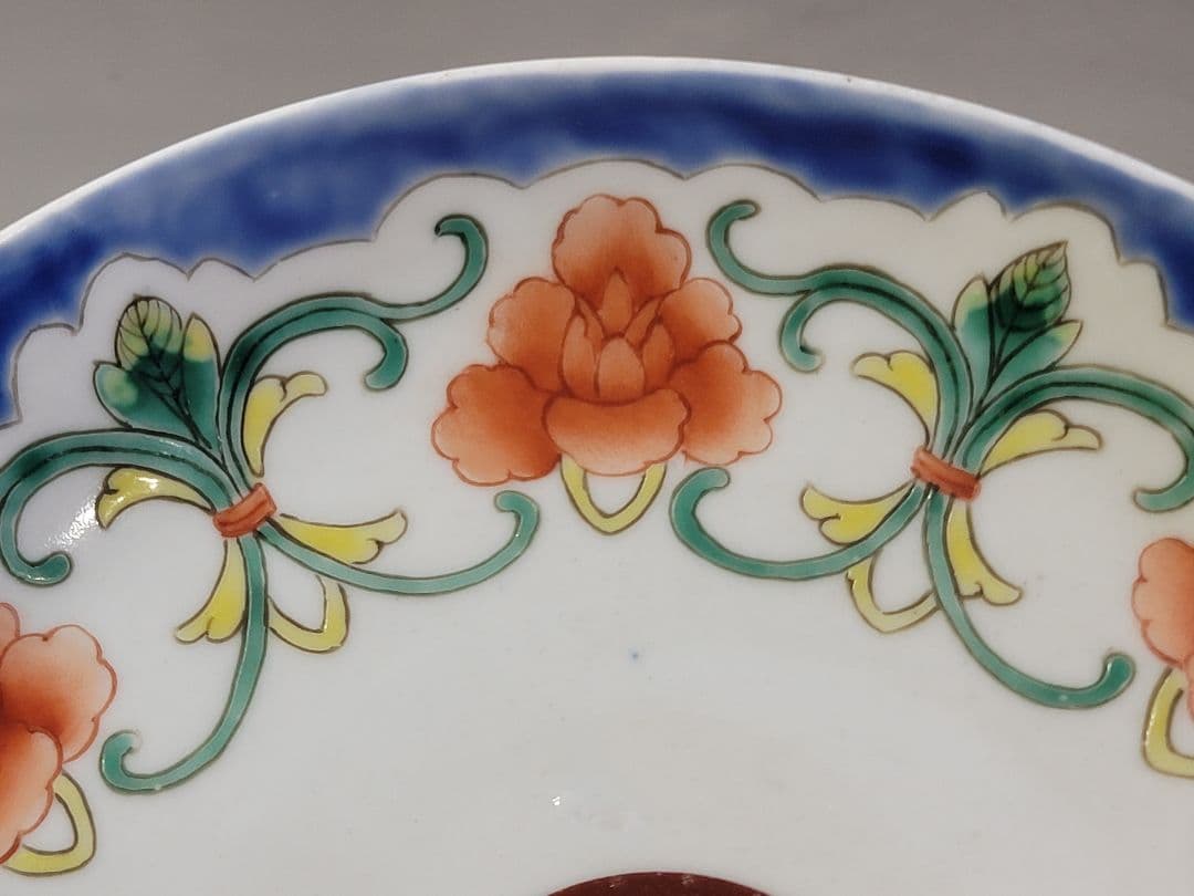 DT598 菊御紋 徳川紋 色絵 鍋島皿 一対 希少