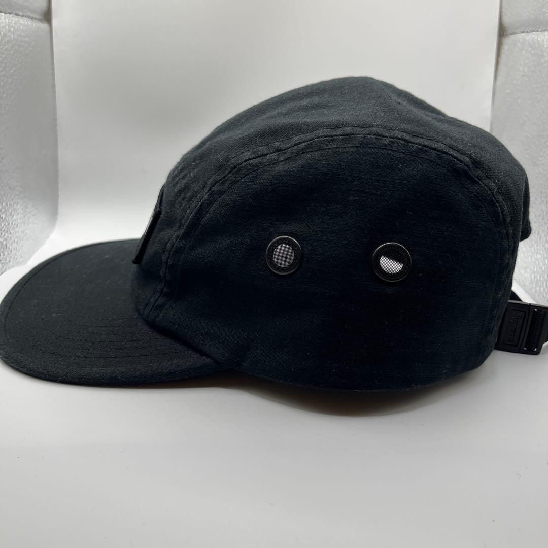Supreme ブラック 5パネルキャップ