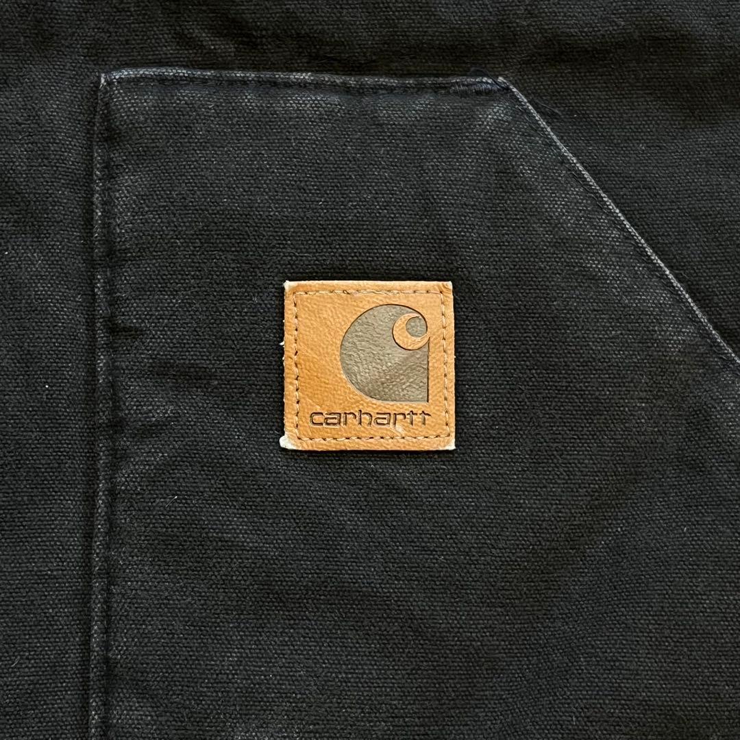 USA製Carhartt カーハート ダック ベスト ブラック オニキス 腰ゴム