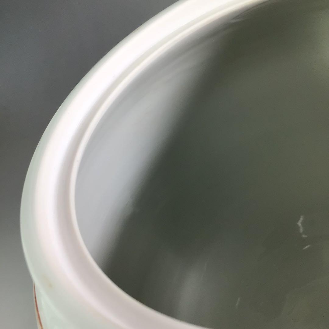 Ｒ７１４　水指　『石崎光四郎造』『而妙斎　書付』『色絵金彩線文』　共箱　茶道具