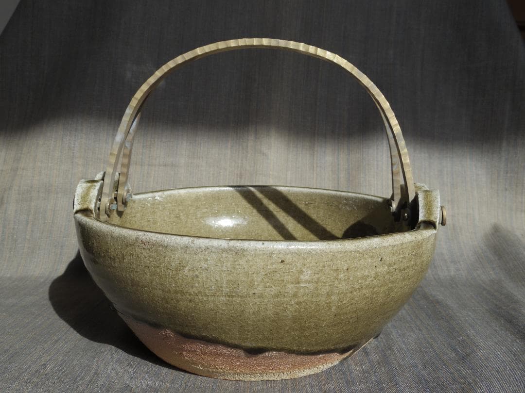 個展作品★中里隆★黄唐津土鍋★希少作★窯跡