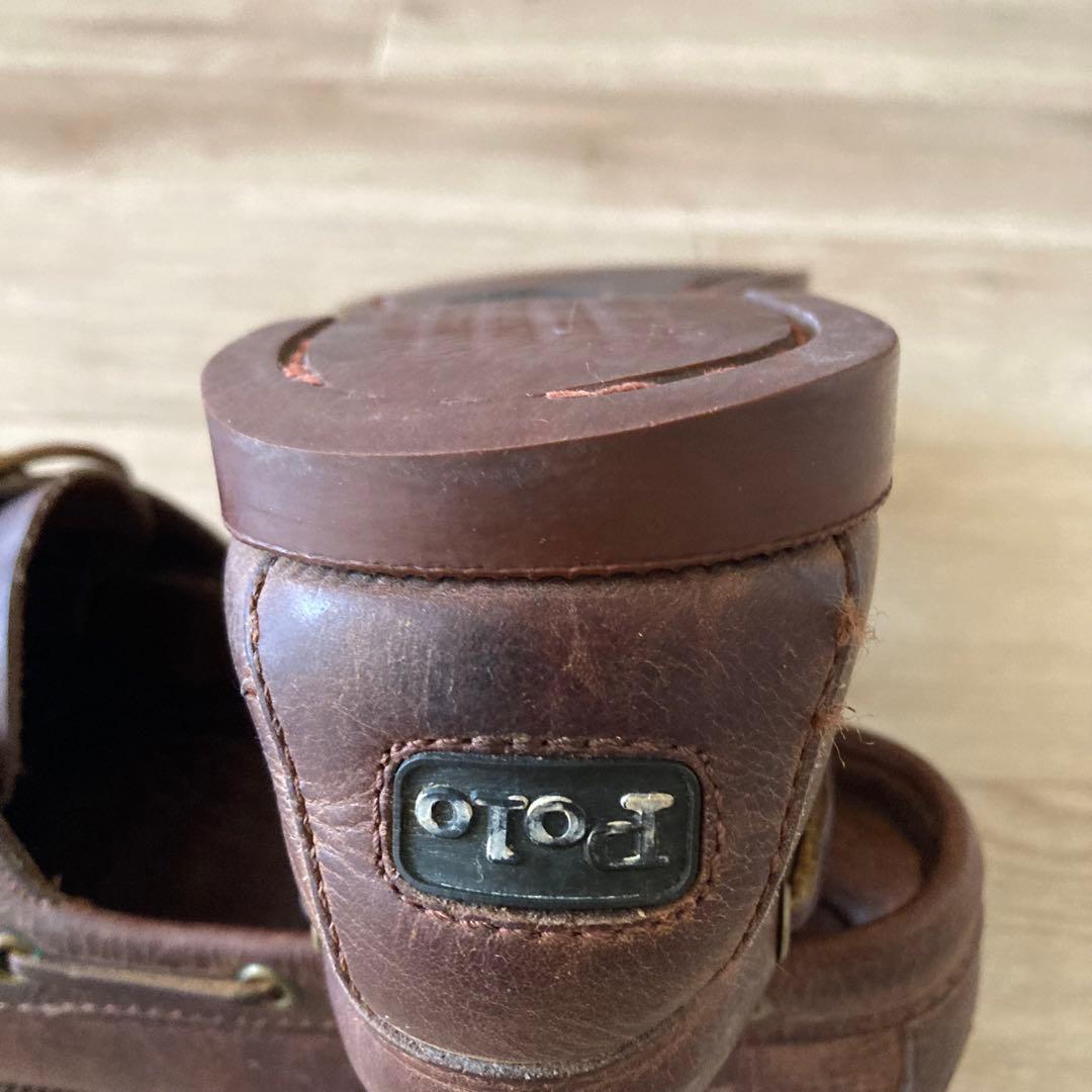 雰囲気◎ 90’s Polo Ralph Lauren レザー デッキシューズ