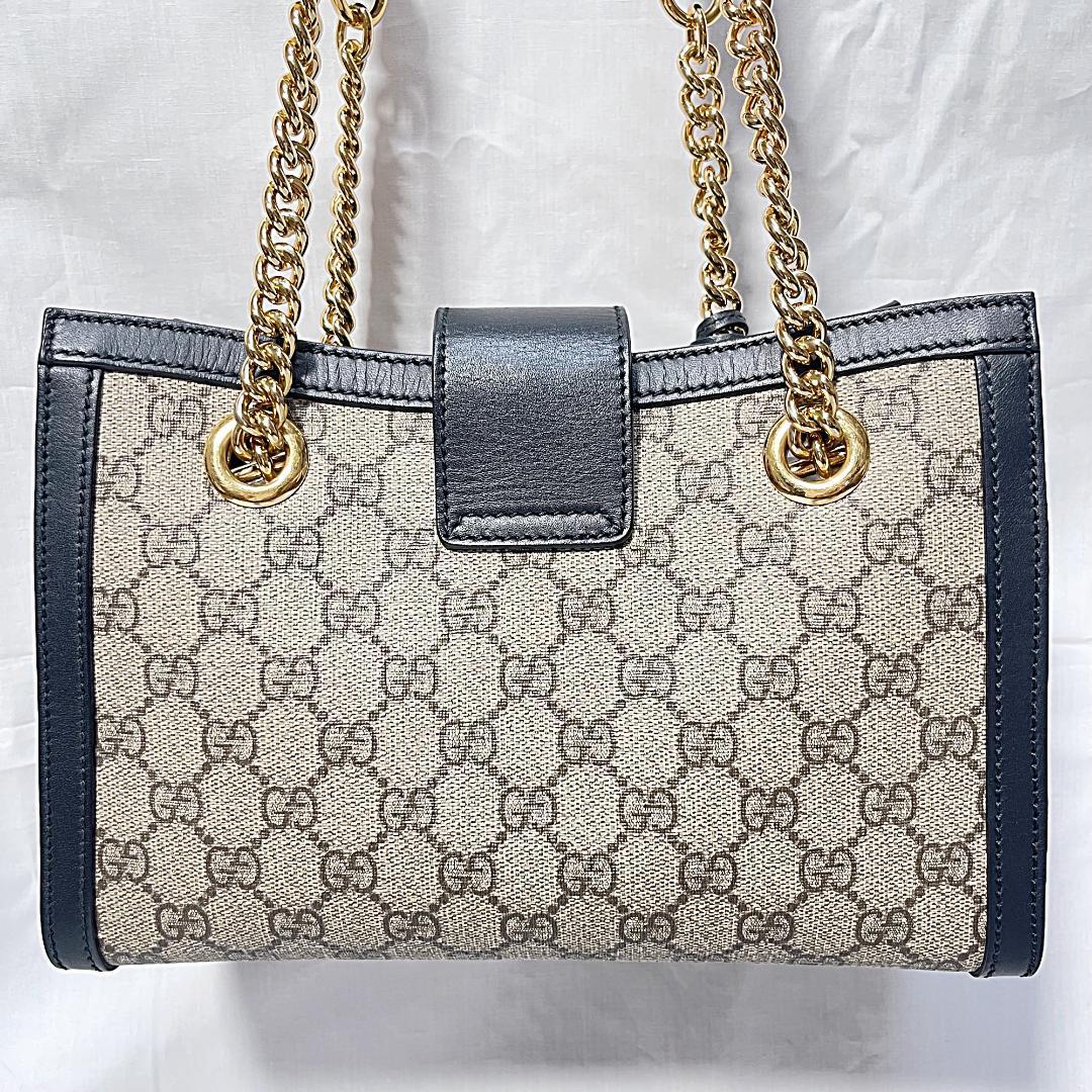 GUCCI グッチ パドロック GGスプリーム ハンドバッグ チェーンショルダー