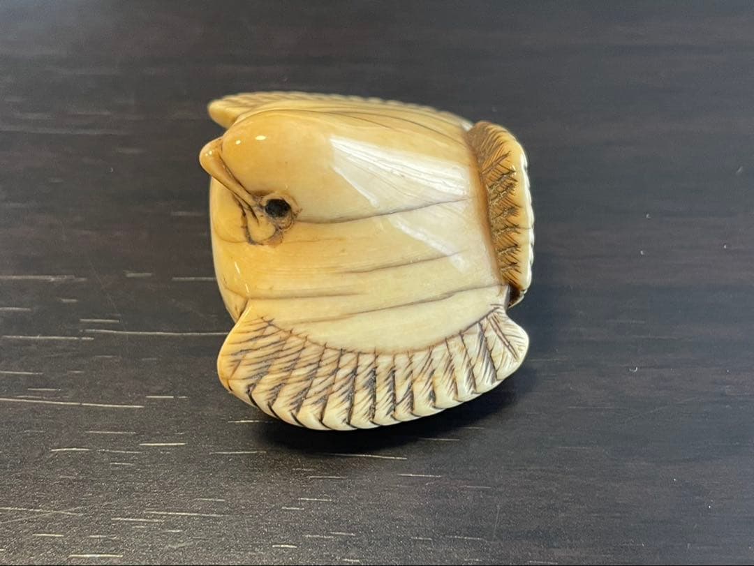 時代「正直　銘」最高材質　◇福良雀◇ 印籠 根付 提げ物 提物 帯締