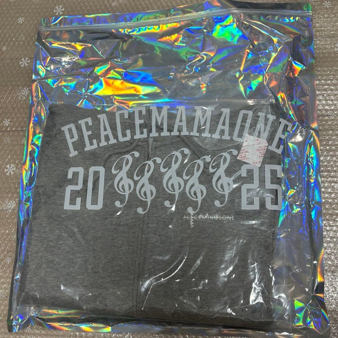 GDRAGON PEACEMAMAONE ジップアップパーカー グレーXLサイズ