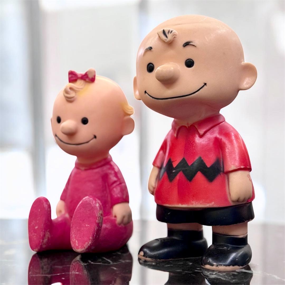 チャーリーブラウン ＆ サリー ソフビ ハンガーフォード 50s