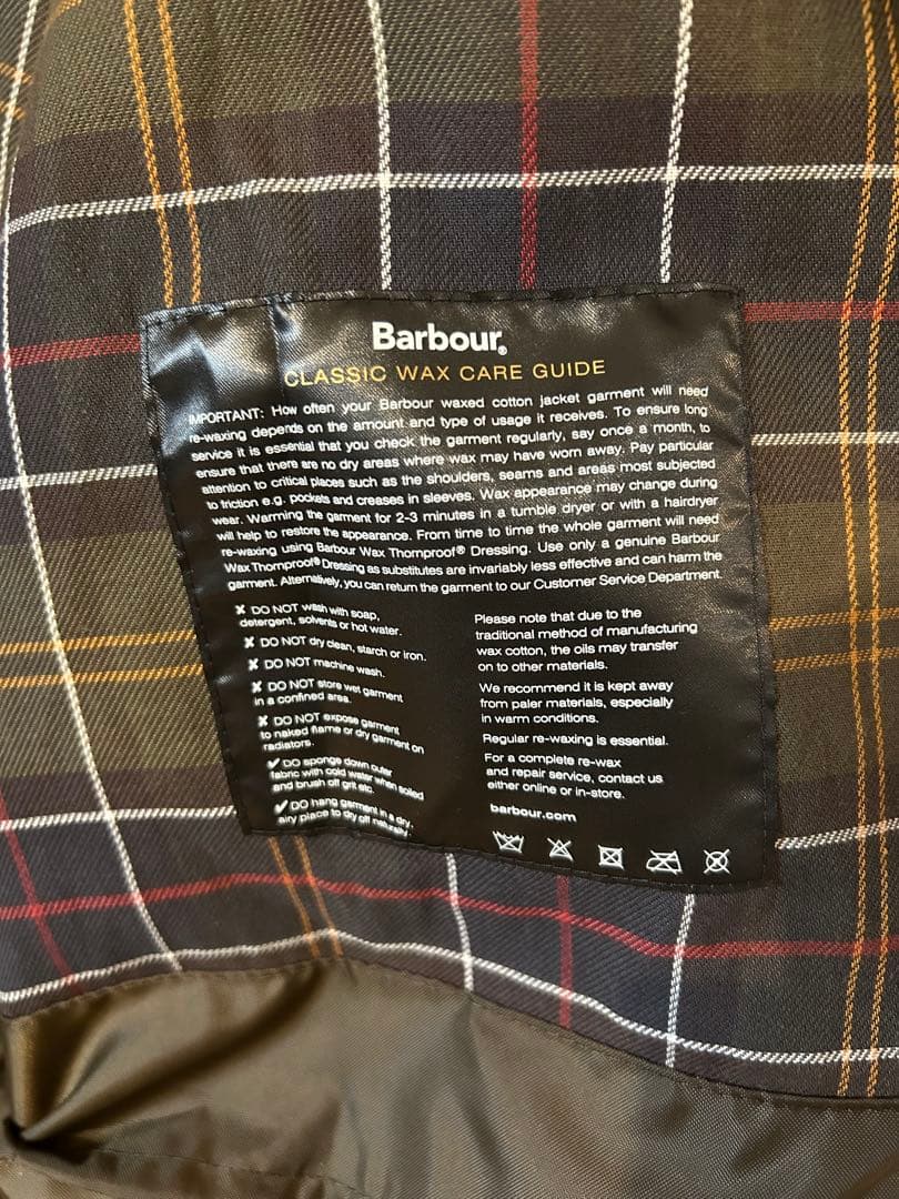 Barbour オリーブグリーン ジャケット 38\"