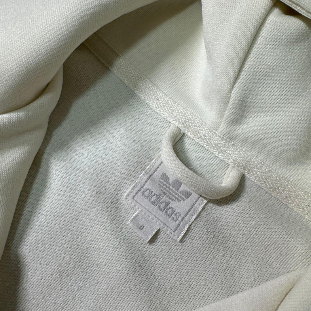 adidas 00s パーカー ジップアップ フーディ クリーム ベージュ XL