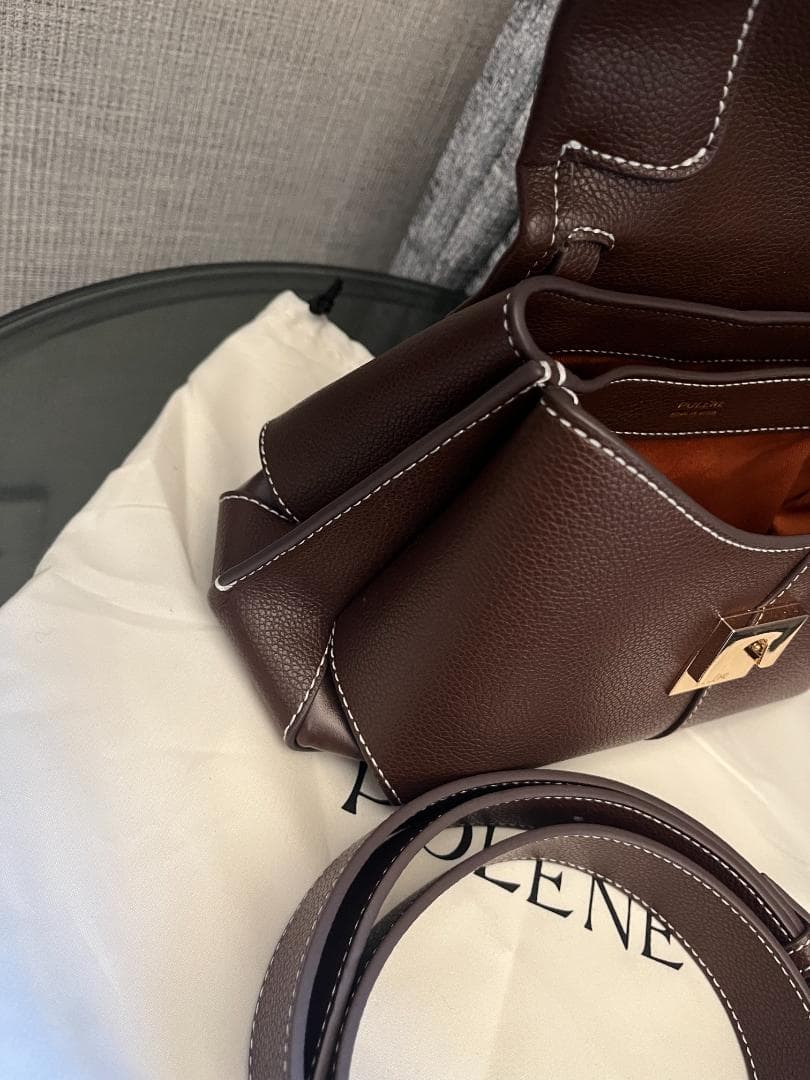 POLENE ポレーヌ Mokki Mini ロゴ レザー ショルダーバッグ