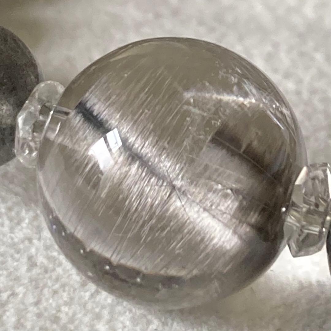 プラチナルチル×ラブラドライトのブレスレット