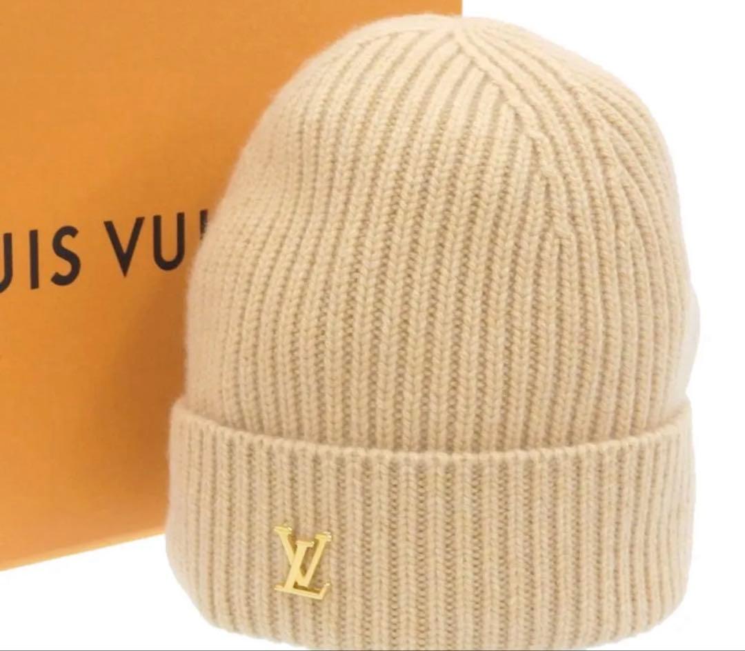 ❗️毎日〜1000円値下げ❗️ヴィトン LV スパーク ニット帽 カシミア ベージュ