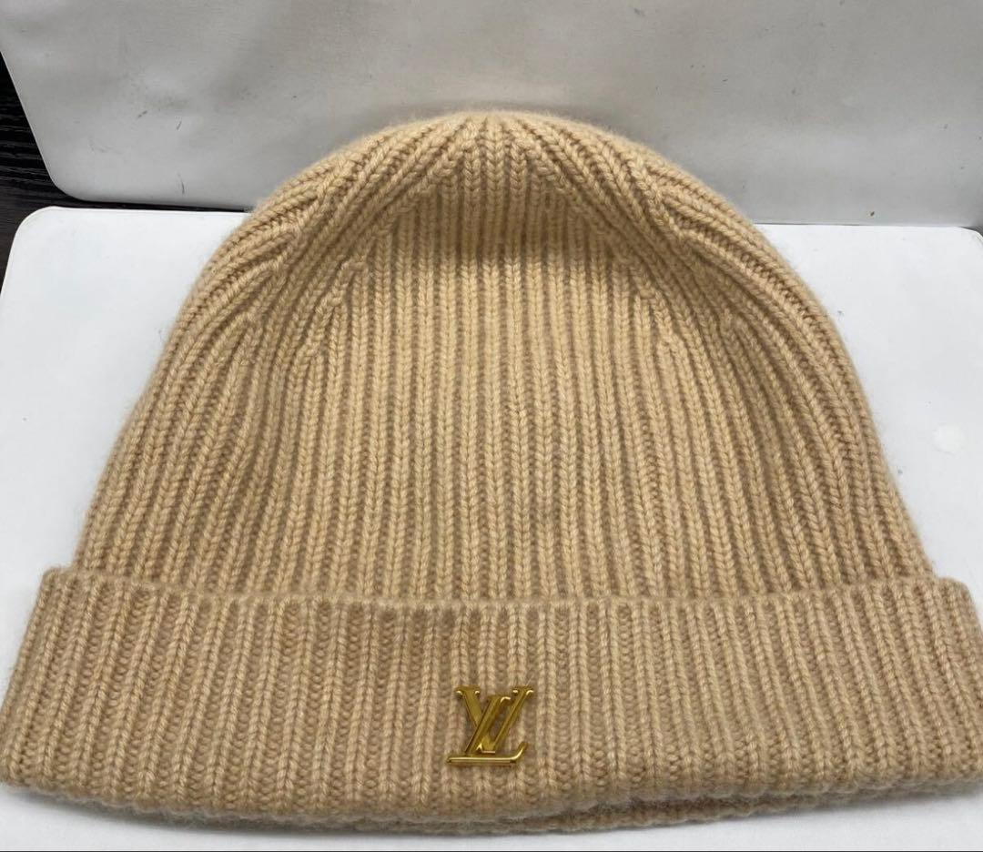 ❗️毎日〜1000円値下げ❗️ヴィトン LV スパーク ニット帽 カシミア ベージュ