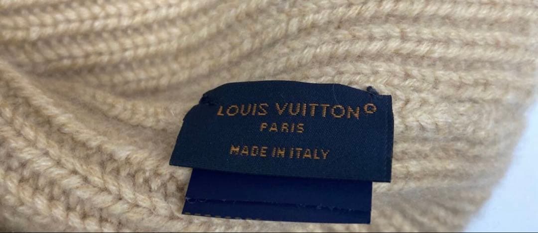 ❗️毎日〜1000円値下げ❗️ヴィトン LV スパーク ニット帽 カシミア ベージュ