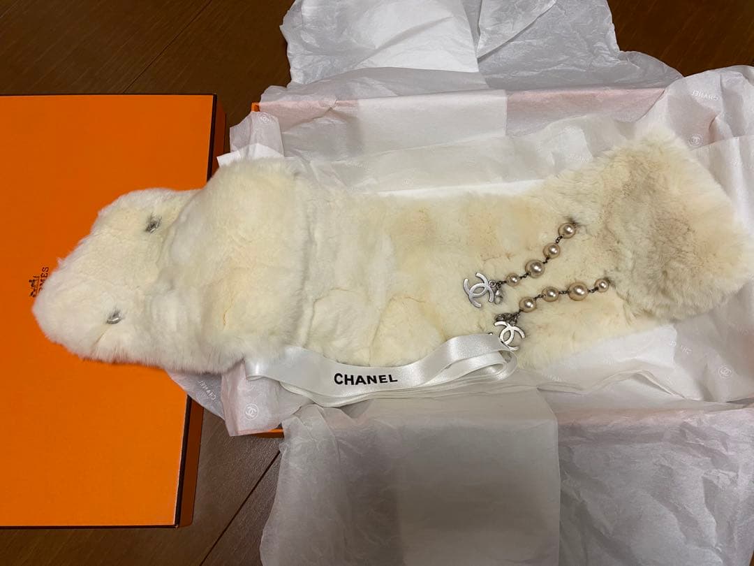 シャネル　ラパン　ファーマフラー