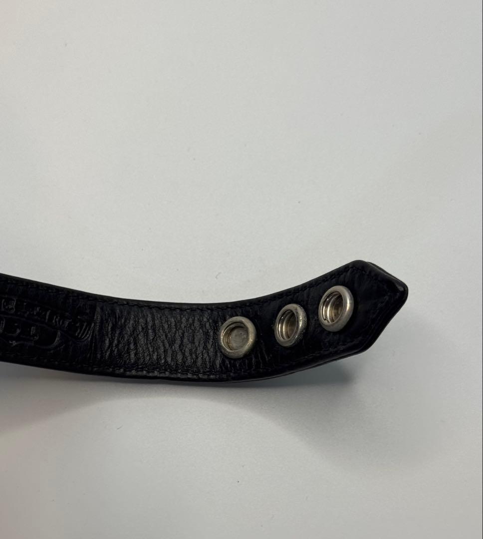 L*A様 Chrome Hearts シルバー銀製ブラックレザーバングル