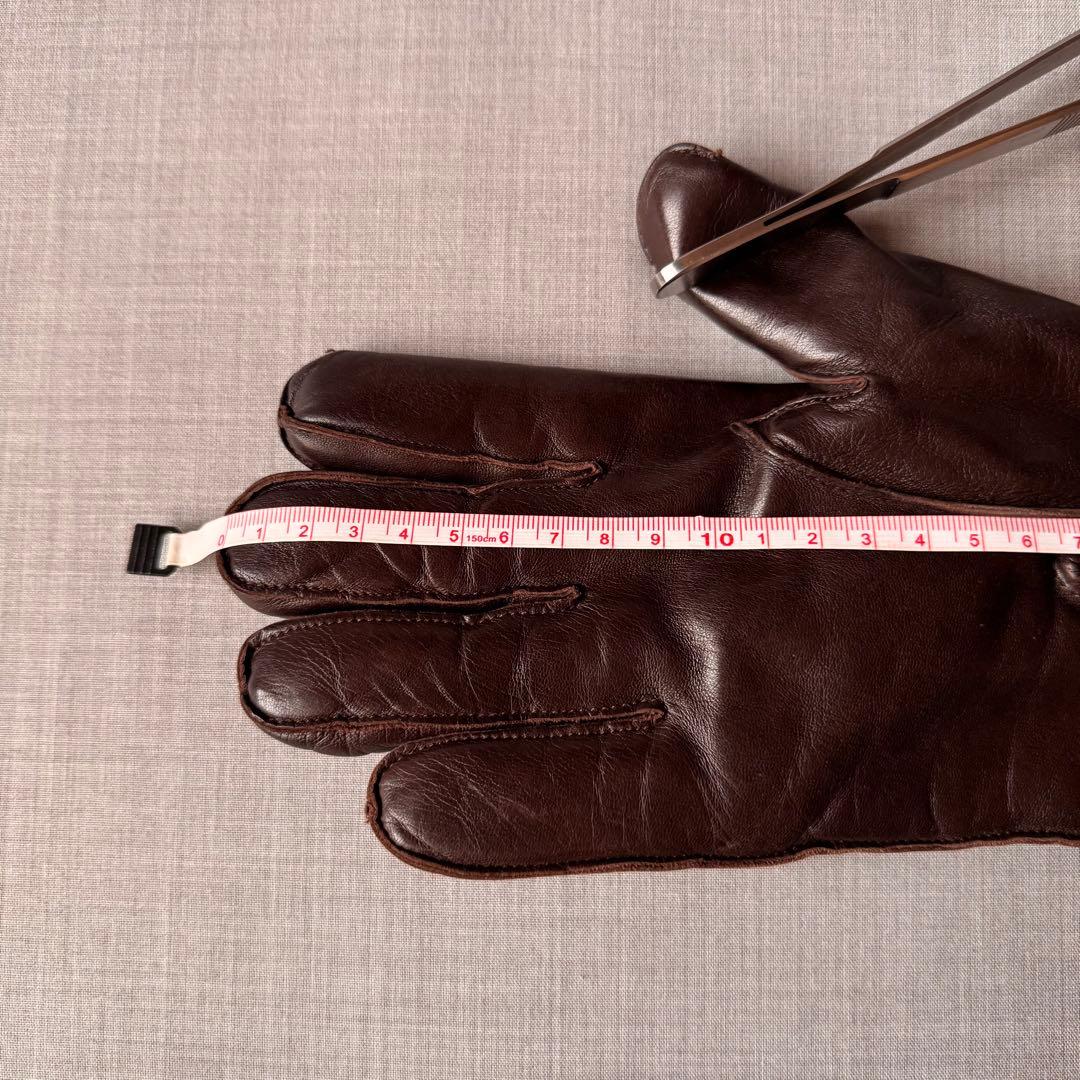 DENTS デンツ 内ファー レザーグローブ ブラウン