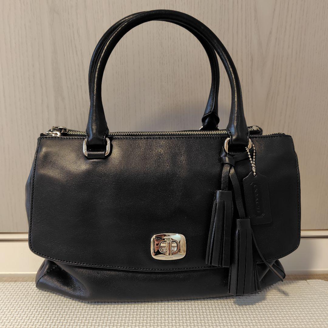 【美品】コーチ COACH レガシー ハンドバッグ ショルダー レザー 黒