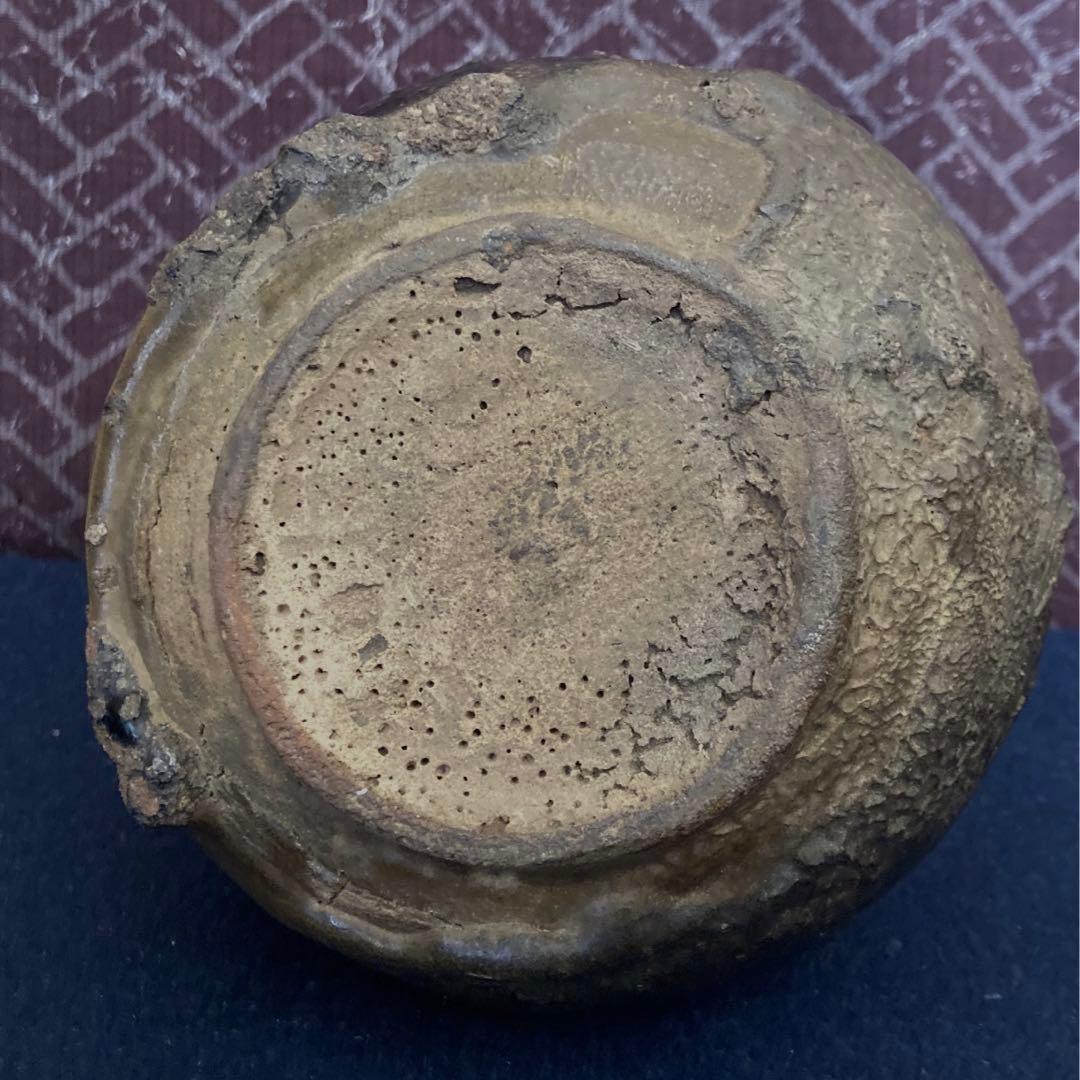 李朝期　　黒釉李朝徳利　李朝時代