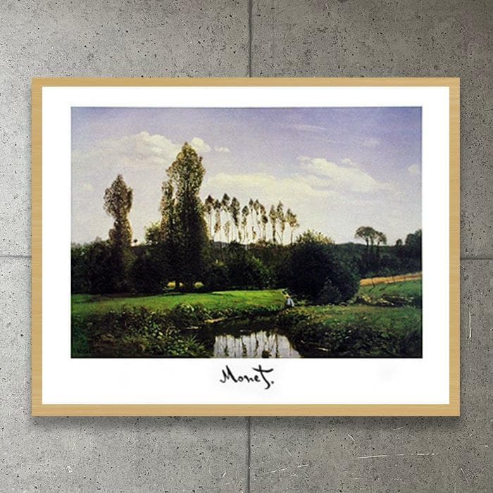 額装済/View at Rouelles/クロード モネ/ポスター/インテリア