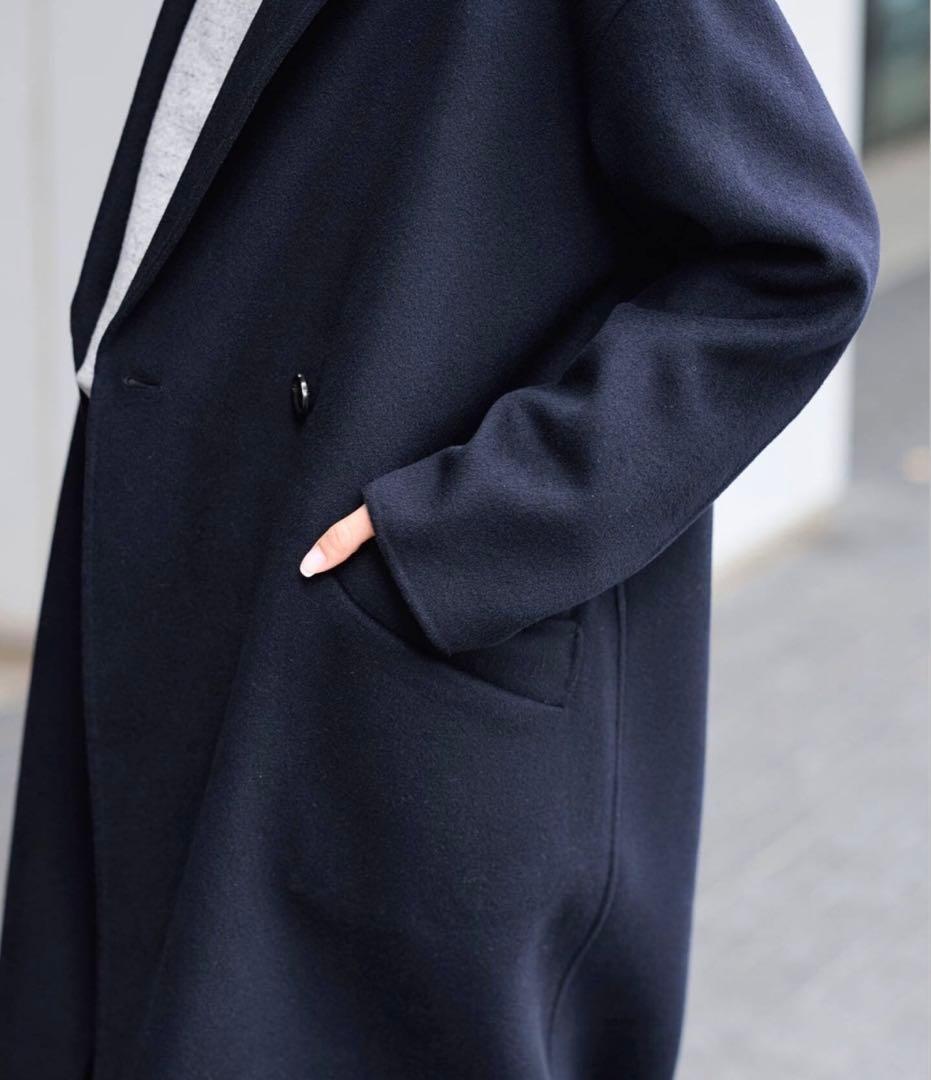 【新品未使用】25.12.22購入FRAMeWORK ダブルブレストコート 38