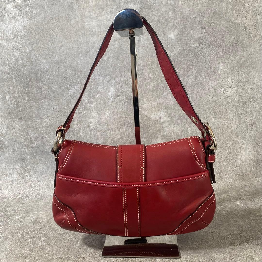 バッグ Coach Soho RED Signature Shoulder Bag